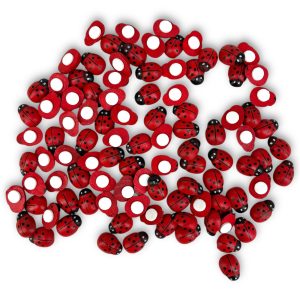 Божьи коровки большие 1,5см 100шт/уп