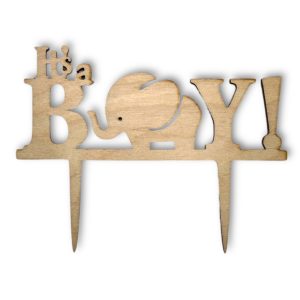Топпер "Its a boy" Натуральный 15x11см дерево