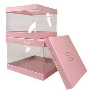 Набор коробок 2 в 1 "MAISON" 21х21xh15см, 17,8х17,8xh13см Розовый