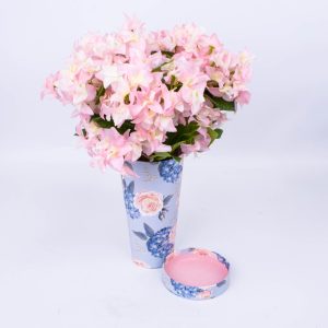 Коробка "Комплимент" 9х6,5хh18см Голубая с синим