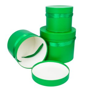 Набор коробок 3 в 1 "Классика" 23х19,5см, 20х17см, 17х14см Зеленый