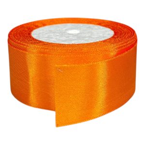 Лента атласная 4 см * 25 ярд. оранжевая 24