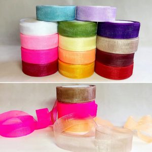 Лента органза 2,5смх25ярд Белая