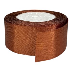 Лента атласная 4 см * 25 ярд. коричневая 31