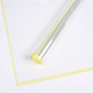 Пленка прозрачная 58х58см "Квадрат" Желтая 20л/уп 242