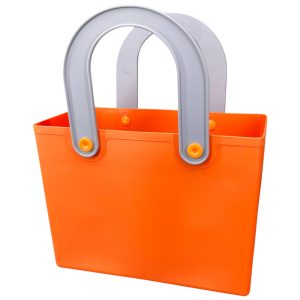 Коробка "Сумочка" 27х26хh20,5xhh33,5см Оранжевая пластик