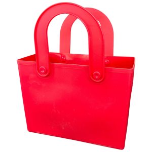 Коробка "Сумочка" 27х26хh20,5xhh33,5см Красная пластик