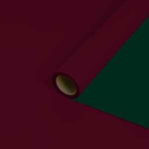 Пленка матовая двусторонняя 58 см * 10м Бордо/зеленая 092