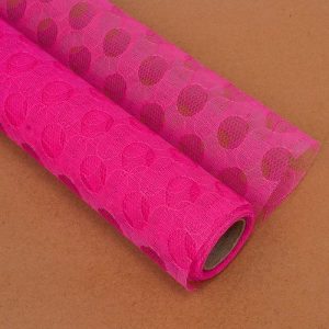 Сетка "Тюль Горох" ярко-розовая 50смх5ярд