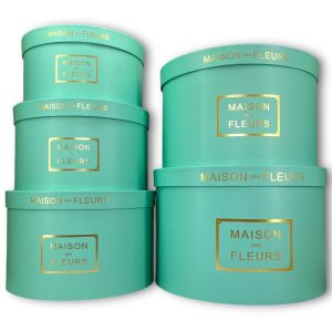 Набор коробок 5 в 1 "MAISON XL" 32х21см, 29х19см, 27х17см, 24х15см, 22х13см Тиффани