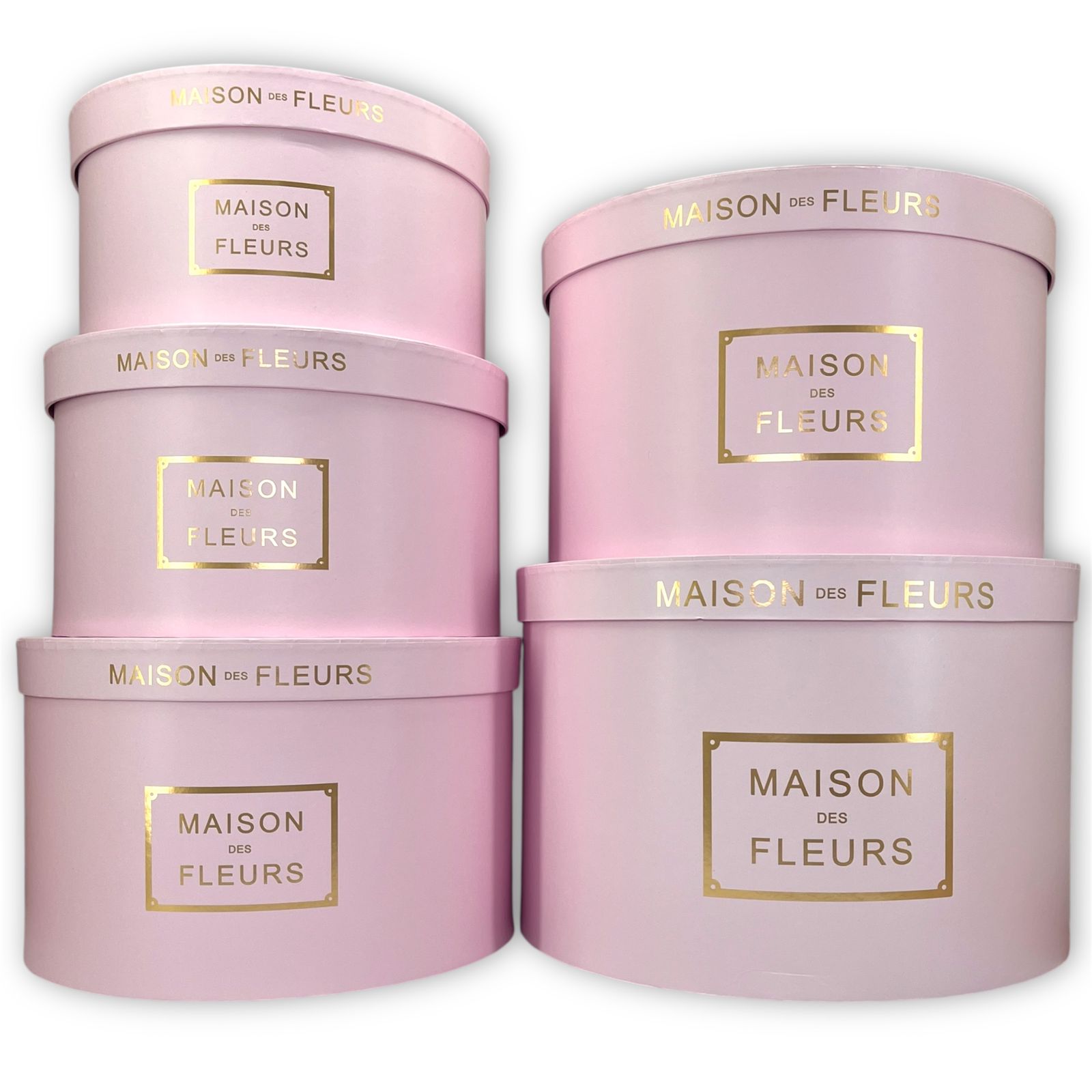 Набор коробок 5в1 "MAISON XL" 32х21см, 29х19см, 27х17см, 24х15см, 22х13см Светло-розовый
