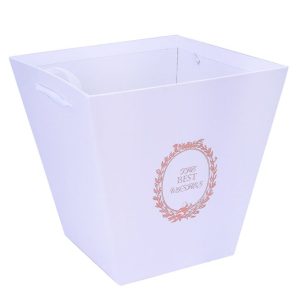 Коробка "Best wishes" 25х25хh25см Белая