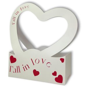 Коробка-сумка "Fall in love" складная 26x13xh11xhh36см Белая