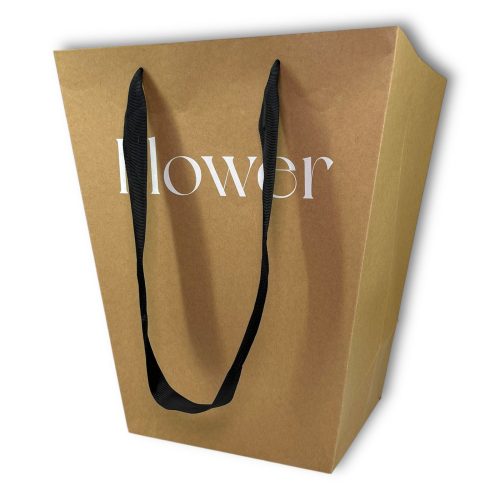 Пакет для цветов "FLOWER" 30х20хh35см Крафт