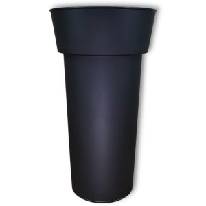 Ваза пластик Круглая Черная 25xh43см Maxi