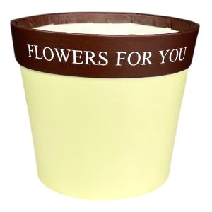 Коробка "Flowers for you" 12x10,5см Крем