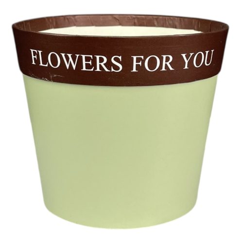 Коробка "Flowers for you" 12x10,5см Олива
