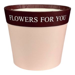 Коробка "Flowers for you" 12x10,5см Пудра