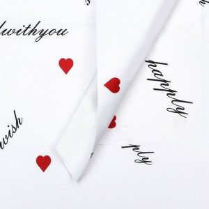 Пленка матовая 58х58см "Love is..." Белая 20л/уп