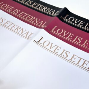 Пленка матовая 58x58см "Love is eternal" Белая 15л/уп