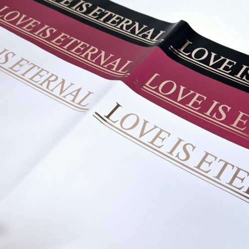 Пленка матовая 58x58см "Love is eternal" Белая 15л/уп