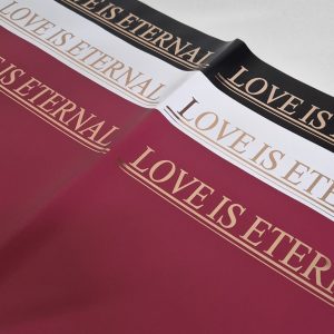 Пленка матовая 58x58см "Love is eternal" Бордовая 15л/уп