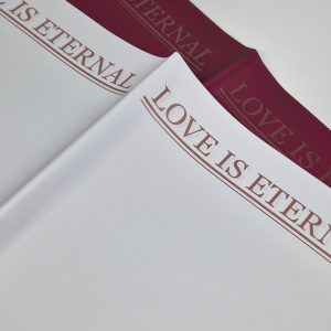 Пленка матовая 58x58см "Love is eternal" Белая 20л/уп