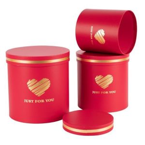 Набор коробок 3 в 1 "Just for you" 20х20,5, 18х18,5, 15х15,5см Красный