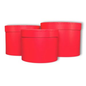 Набор коробок 3 в 1 "Классика" 19,5х14,5, 17х13, 14,5х11,5см Красный