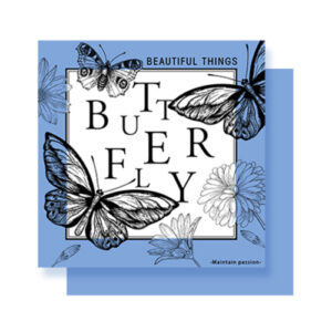 Пленка матовая 57x57см "Butterflies" Голубая 20л/уп 131