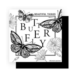 Пленка матовая 57x57см "Butterflies" Белая 20л/уп 111