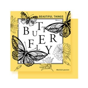 Пленка матовая 57x57см "Butterflies" Дыня 20л/уп 242