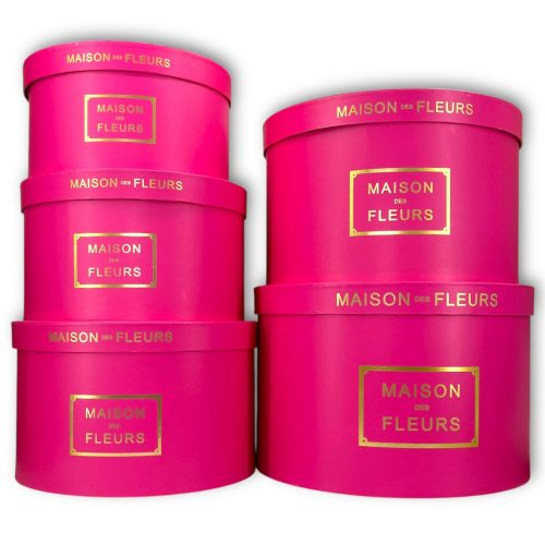 Набор коробок 5в1 "MAISON XL" 32х21см, 29х19см, 27х17см, 24х15см, 22х13см Малина