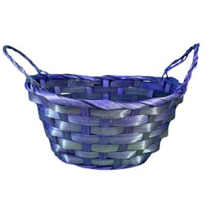 Корзина плетеная бамбук 21x16xh10см Фиолетовая