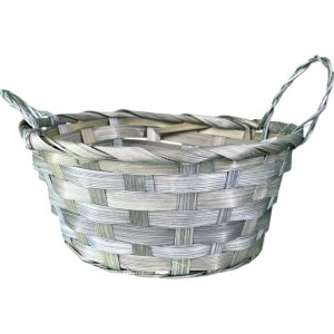 Корзина плетеная бамбук 21x16xh10см Серая