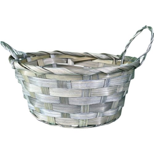 Корзина плетеная бамбук 21x16xh10см Серая