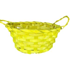 Корзина плетеная бамбук 21x16xh10см Желтая