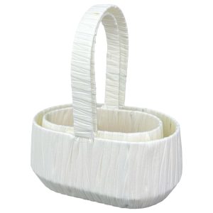 Набор корзин 2 в 1 "Жаклин" 25×17×12×29 см, 20×12×11×27 см Белый Овал