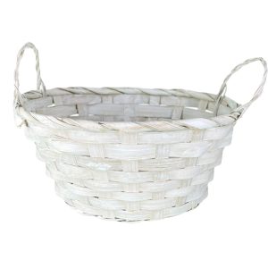 Корзина плетеная бамбук 21x16xh10см Белая