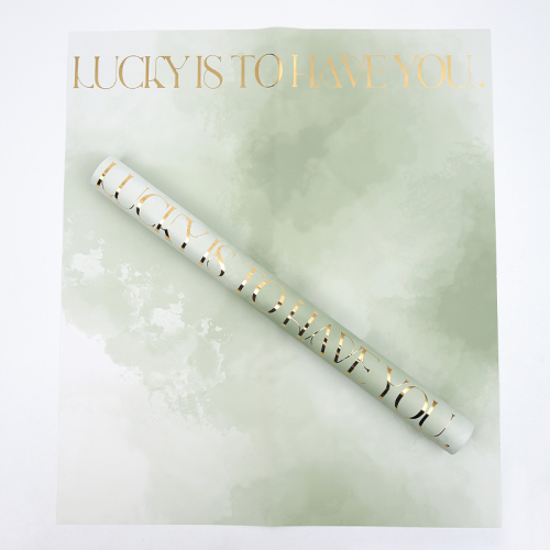 Пленка матовая 50x58см "LUCKY" 15л/уп Зеленая 081