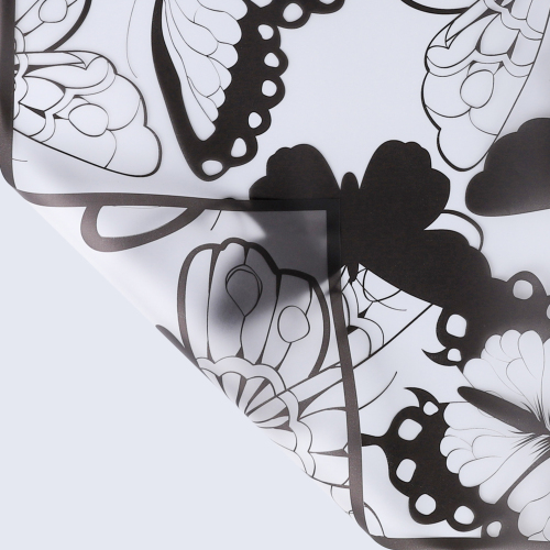 Пленка матовая 57x57см "Butterfly" 20л/уп Черная 171