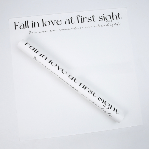 Пленка матовая 58х58см "Fall in love" 20л/уп Белая/белая 111