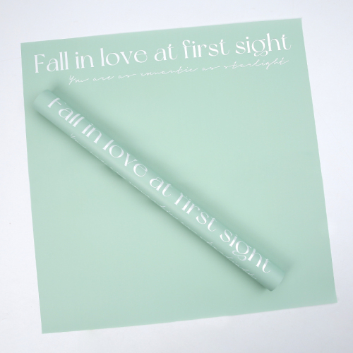 Пленка матовая 58х58см "Fall in love" 20л/уп Мята/белая 081