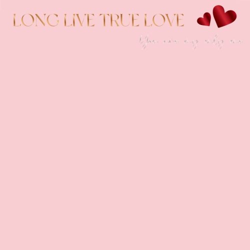 Пленка матовая 57х57см "Long live true love" 15л/уп Розовая 164