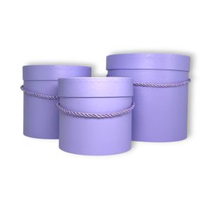 Набор коробок 3 в 1 "Классика" 18хh17, 15хh14,5, 13хh12см Сиреневый