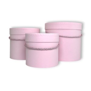 Набор коробок 3 в 1 "Классика" 18хh17, 15хh14,5, 13хh12см Бледно-розовый