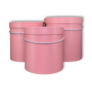 Набор коробок 3 в 1 "Классика" 22xh22,5, 19xh20,5, 17xh17,5см Темная пудра