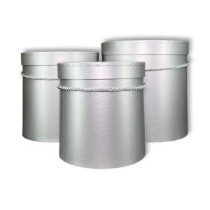 Набор коробок 3 в 1 "Классика" 22xh22,5, 19xh20,5, 17xh17,5см Серебро