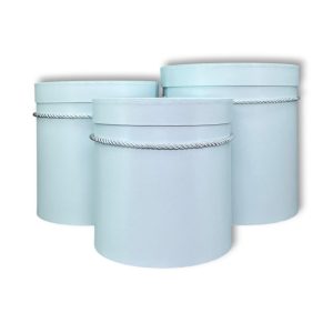 Набор коробок 3 в 1 "Классика" 22xh22,5, 19xh20,5, 17xh17,5см Нежно-голубой