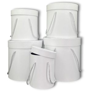 Набор коробок 5 в 1 "Классика" 24хh25, 22хh23, 20хh21, 17xh19, 13xh17см Белый